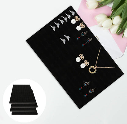 Jewelry Insert Tray Pad Sponge Mat Display Earring Ring Holder Organizer 28x18cm