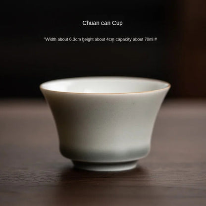 Ice Gray Glaze Cup Handmade Ceramic Tea Cup Tea Cup Home Bowls Cup Teacups