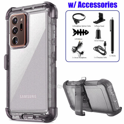 Clear Case For Samsung Galaxy Note20 Ultra 5G Clip Rubber Cover / Accessories