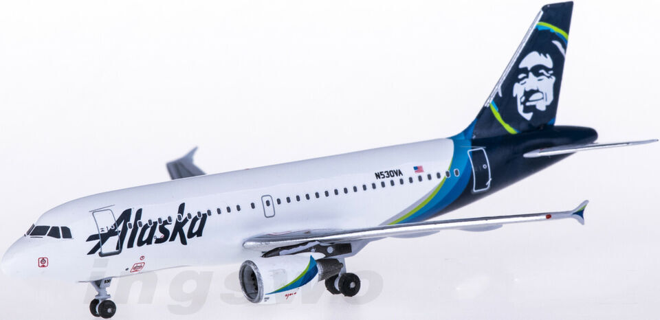 1:400 AeroClassic Alaska Airlines AIRBUS A319 Passenger Airplane Diecast Model