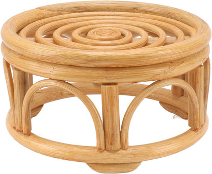 Woven Rattan Wicker Plant Stand Indoor Outdoor Home Office Decoration Gift