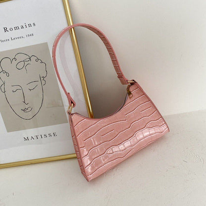 Fashion Bag Retro Casual Women Shoulder Bags Leather Solid Color Chain Handbag