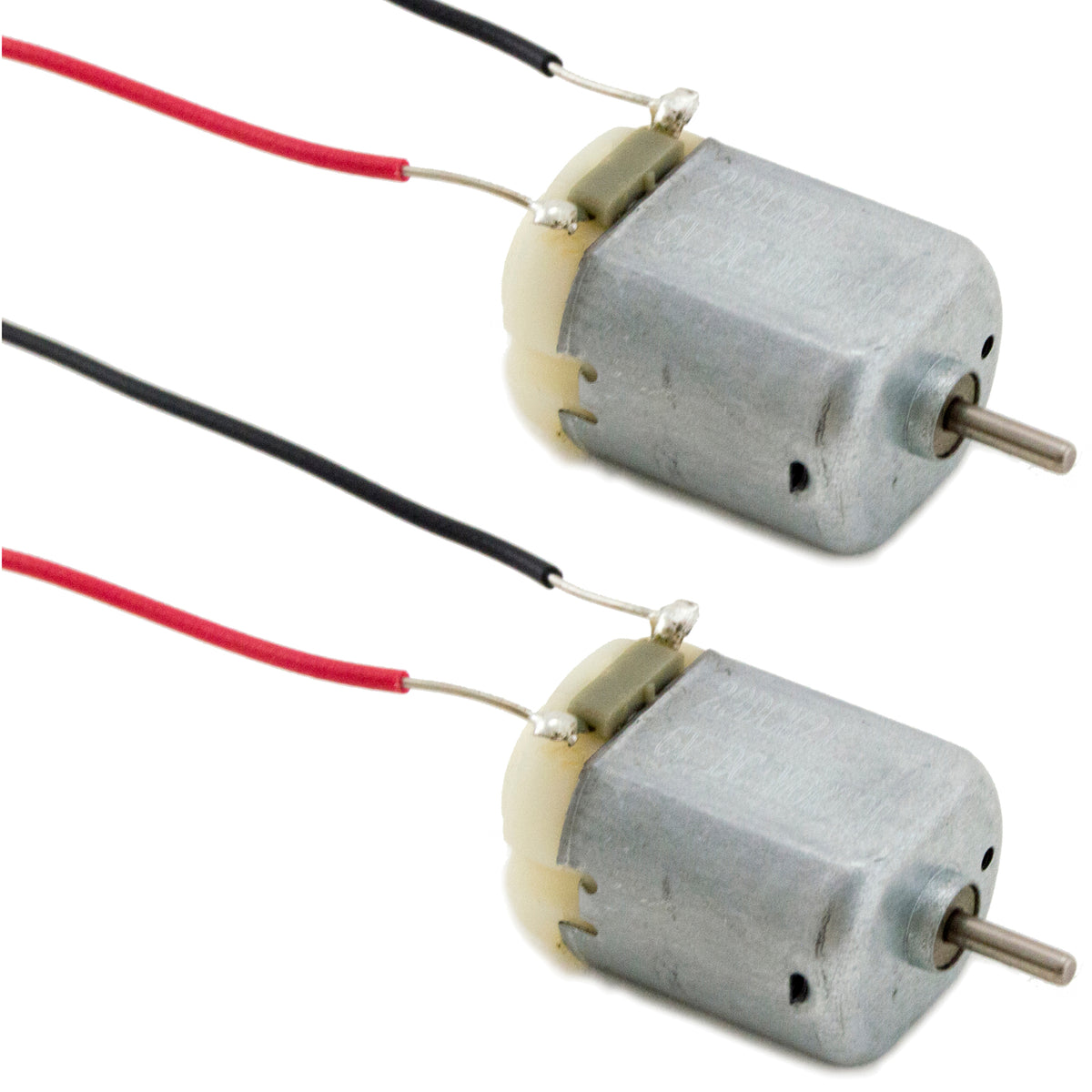 2 Pack 6V DC Motor with Wire Leads, 9000 RPM, (1" x 0.8" x 0.6")