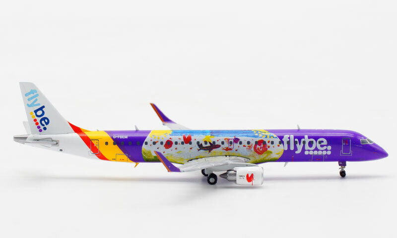 1:400 JC Wings Flybe Embraer ERJ-190 Passenger Airplane Diecast Aircraft Model