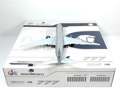 1:400 JC Wings AEROMEXICO BOEING B777-200ER Passenger Airplane Diecast Model