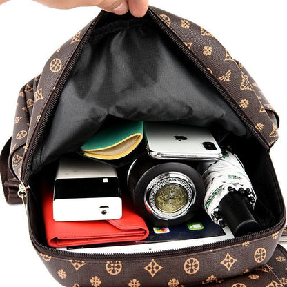 Fashion Travelling Bag Simple Backpack Large-Capacity Student Pack Polyester 1PC