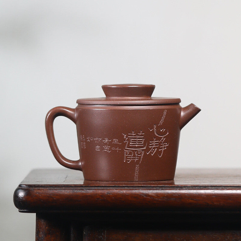 Original Ore Real Yixing Zisha Purple Grit Tea Pot Lotus Flower Carve Master Pot