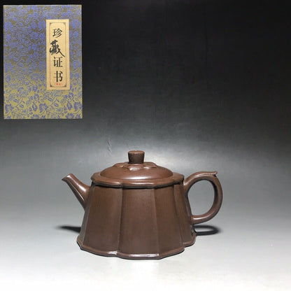 vintage chinese yixing purple clay teapot zisha ceremony teaware collection rare