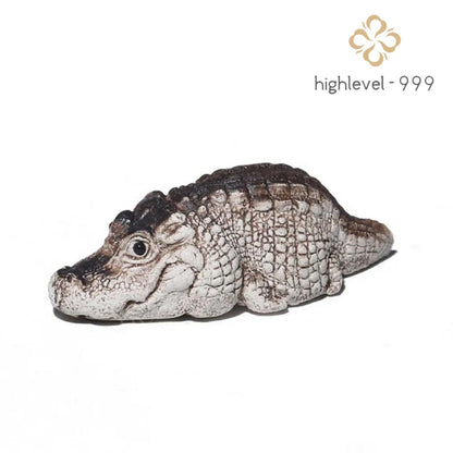 Mini Crocodile Tea Pet Handmade Ornaments 6.6cm Statue Tea Ceremony Tea Play