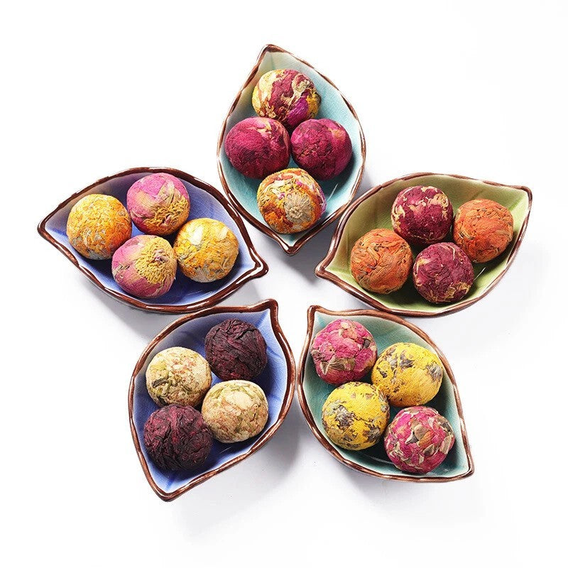 1000g Handmade 10 Kinds Chinese Mix Blooming Tea Balls Flowers Flowering Tea Bud