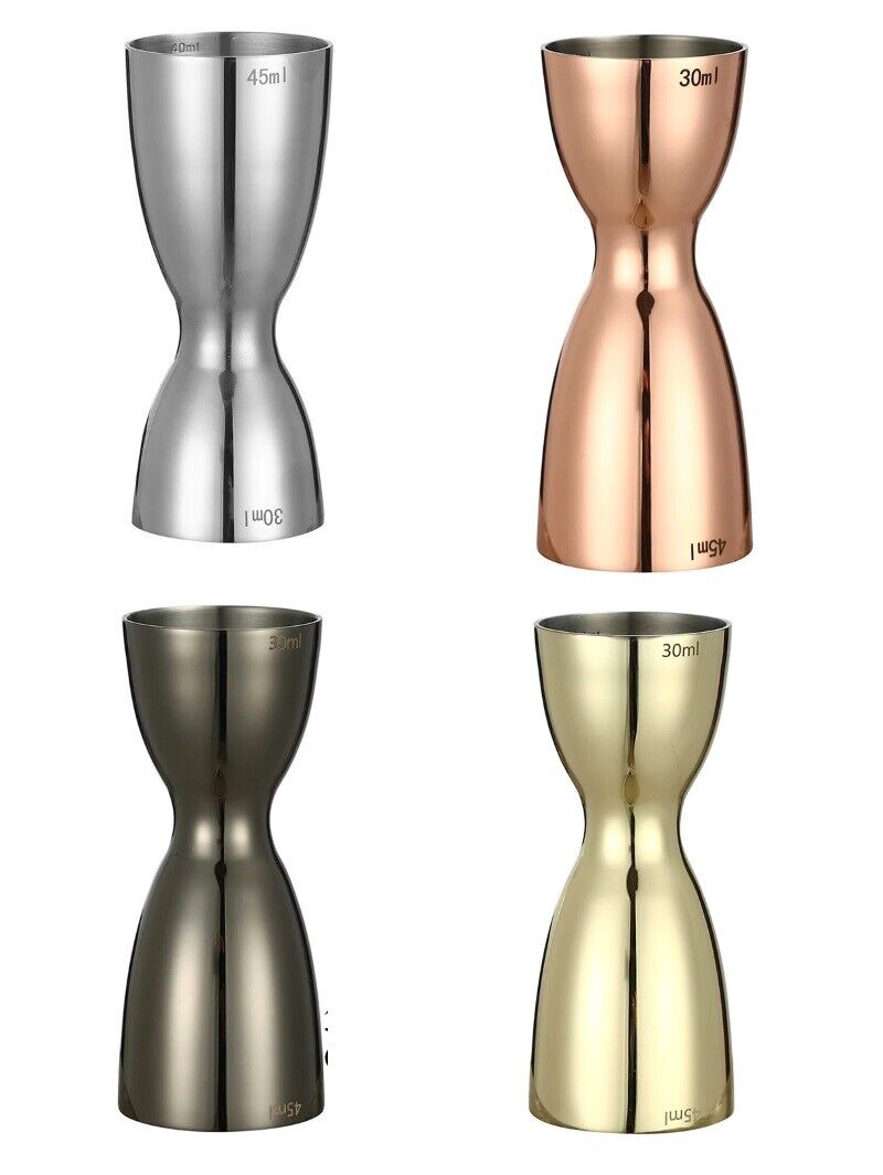 Cocktail Jigger 30ml 45ml Stainless Steel Two Sided Flip Measuring Cup Bar Tools