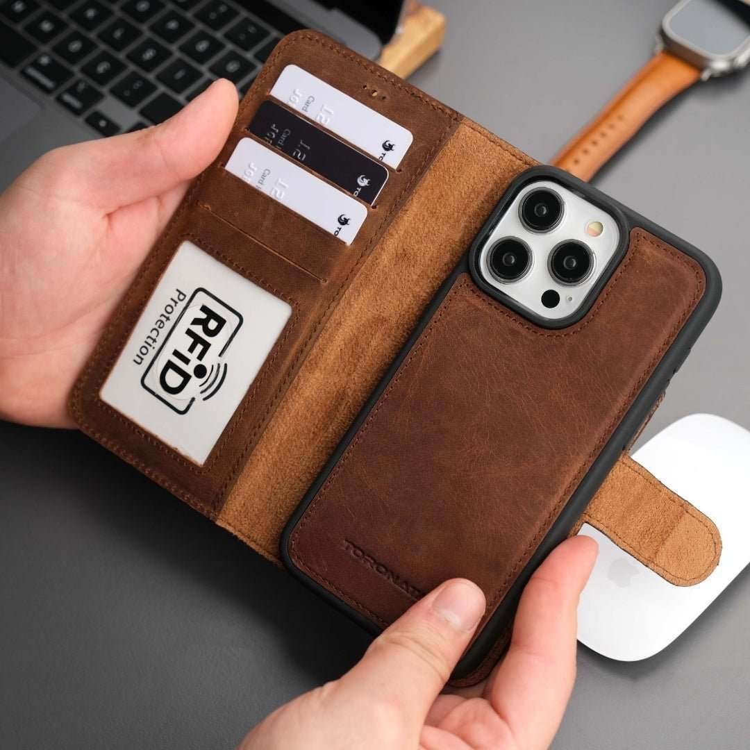 Casper iPhone 16 Pro Leather Wallet Case MagSafe