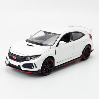 1/32 Honda Civic Type R Model Car Diecast Toy Cars Boys Toys Kids Gifts White