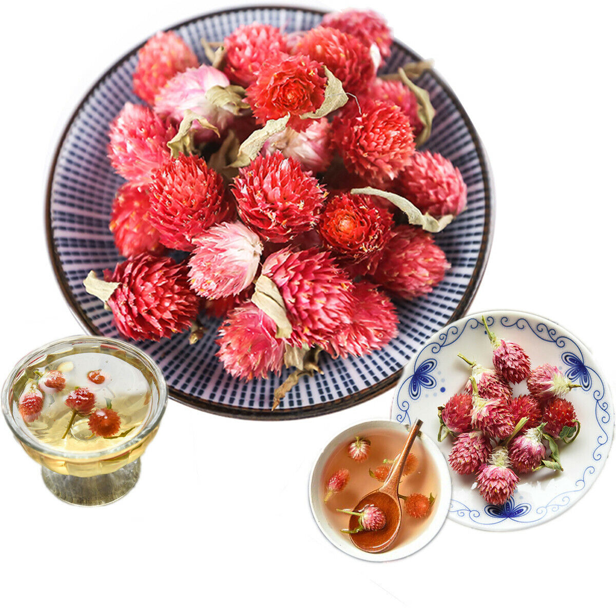 Hongqiao Plum Flower Qian Ri Hong Herbal Tea Flower Tea Pure Organic Bulk-