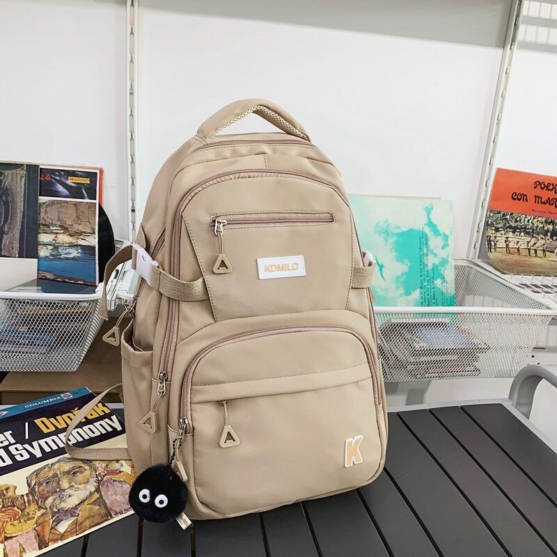 Buckle Backpack School Bag Student Shoulder Bag Teenage Girls Backpacks