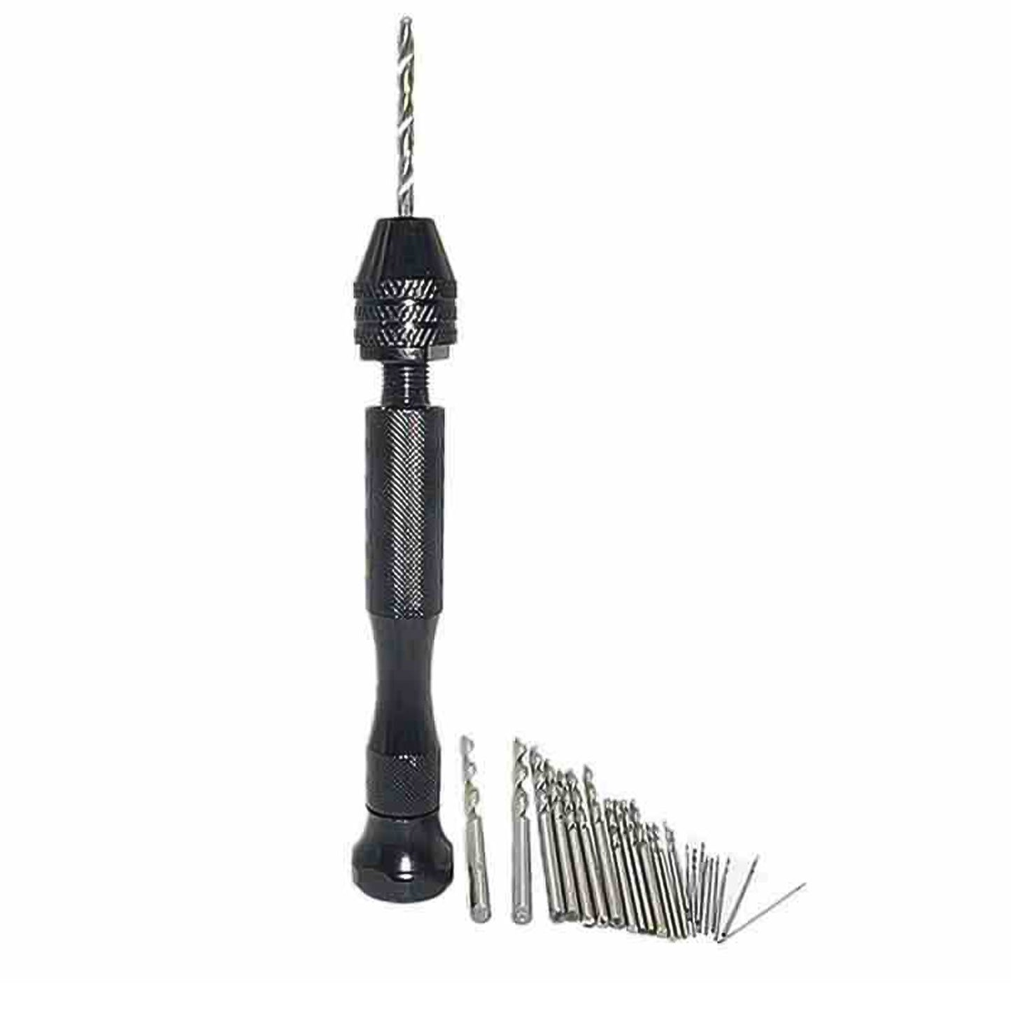 26pcs Micro Hand Drill Bits Small Manual Keyless Chuck Pin Vise Rotary Tool Kit