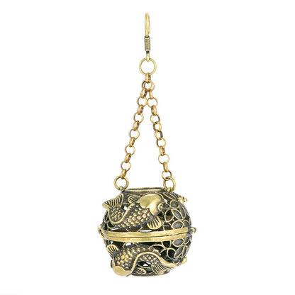 Brass Incense Burner Hollow Aromatherapy Balls Censer Home Outdoor Incar Antique