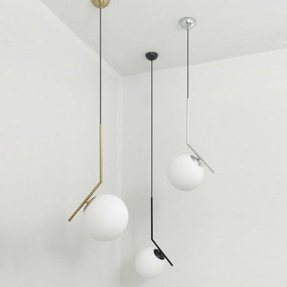 Pendant Lights Modern Glass Ball Home Dining Room Living Bedroom Hang Lamp Iron
