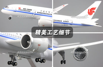 1:130 43CM AIR CHINA BOEING 787 Passenger Airplane Landing Gear Resin Model