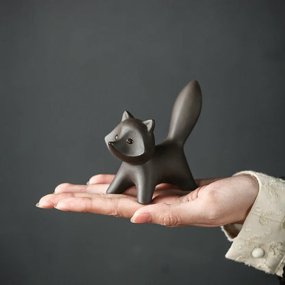 Little Fox Handmade Tea Pet Purple Sand Can Raise Tea To Play Tea Set Ornaments