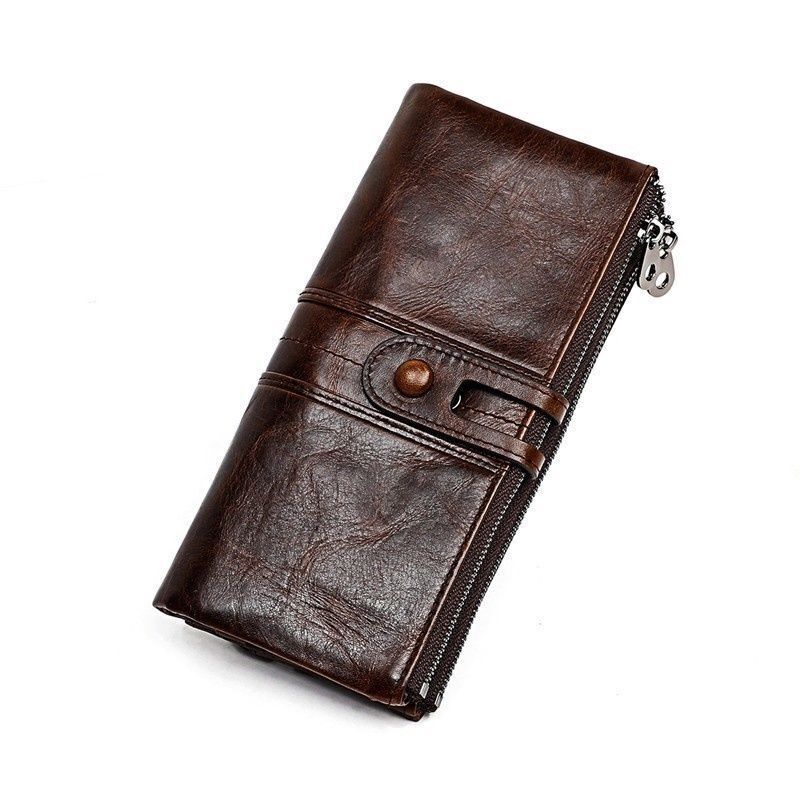 Long Wallet Genuine Leather Clutch Wallet Female Coin Purse Holder Handy Bags