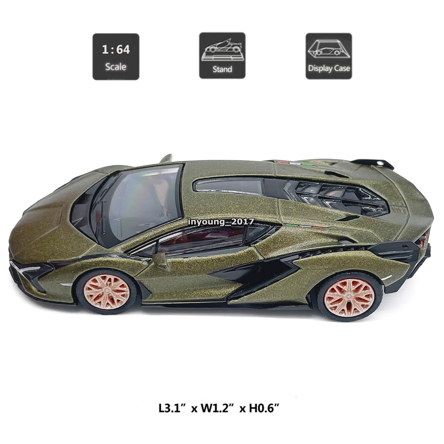 1/64 Lamborghini Sian FKP 37 Model Toy Car Alloy Metal Diecast Toy Vehicle Green