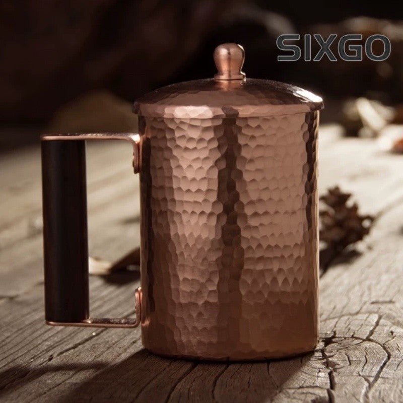 Vintage Copper Coffee Mug Handmade Portable Tea Mug Drinkware Cup
