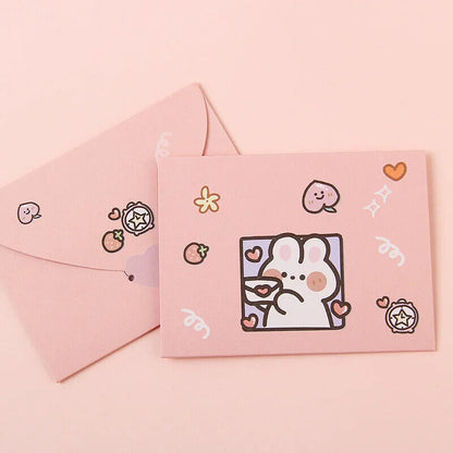 Greetings Card 50Pcs Cartoon Ins Student DIY Tanabata Teachers Day Wish Postcard