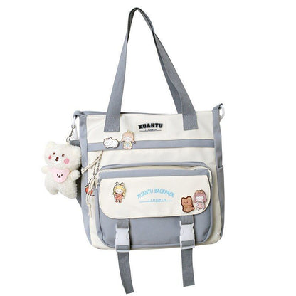 Backpack Shoulder Bag Multi Pockets Waterproof School Bags Green Blue Black Pink