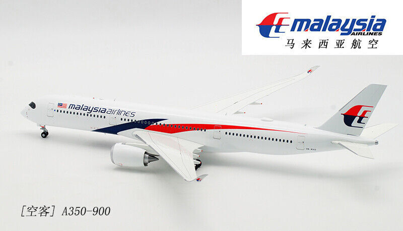 1:200 33CM JC WINGS MALAYSIA AIRLINES A350-900 Passenger Airplane Diecast Model