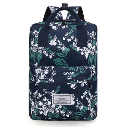 Oxford Polyester School Backpacks Waterproof Flower Print Bags Laptop 38*14*28CM