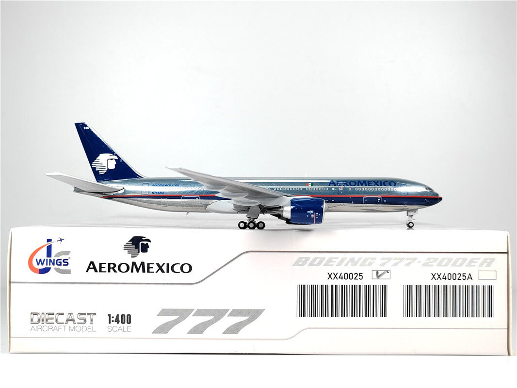 1:400 JC Wings AEROMEXICO BOEING B777-200ER Passenger Airplane Diecast Model