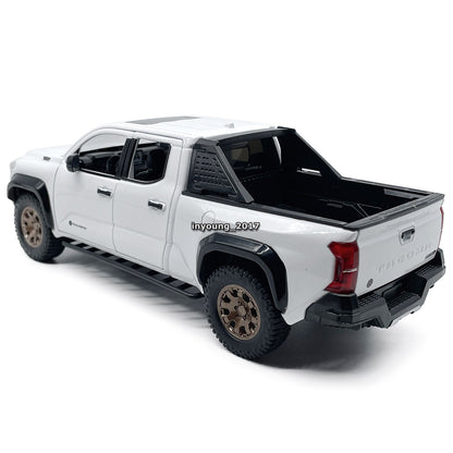 1/24 Tacoma Pickup Truck Model Car Diecast Toy Vehicle Toys for Boys Kids White