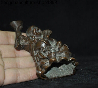 China Ancient Buddhism bronze auspicious wealth Maitreya Buddha Buddha statue