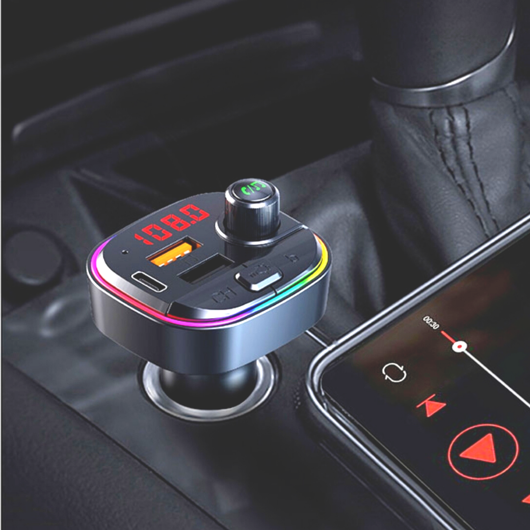 Accesorios Para Carro De Automovil Auto Musica Transmisor Bluetooth Cargador US