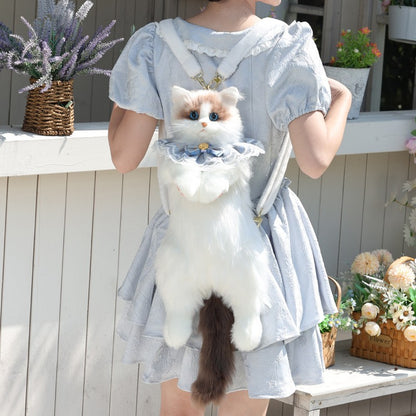 Puppet Cat Backpack Simulation Backpack Doll Plush Toy Birthday Gift（wholesale）5