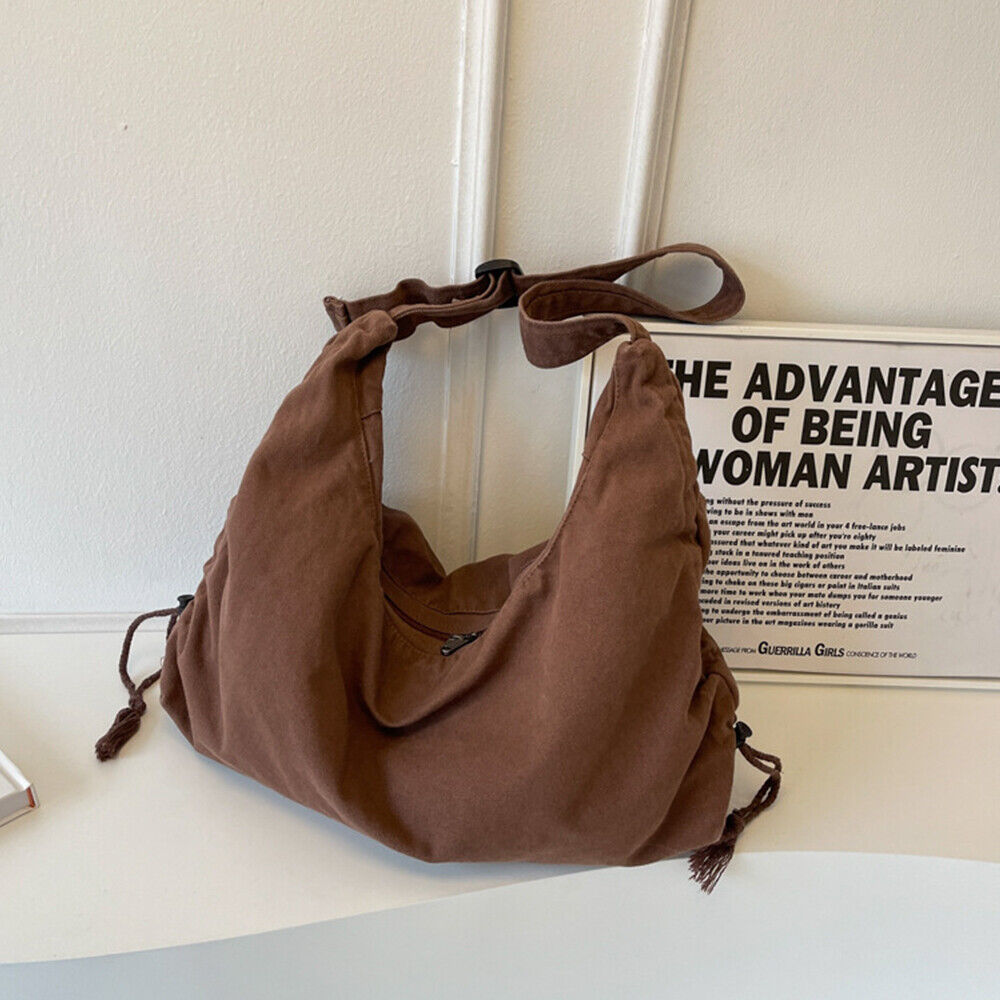 School Messenger Bag Large Capacity Canvas Shoulder Bag Dumpling Bag Simple