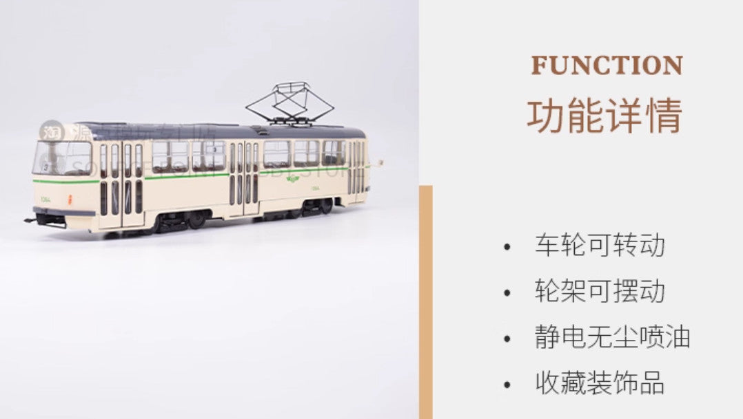 1:43 PremiumClassixxs Magdeburg GDR TATRA-T4D Tram Passenger Car Diecast Model