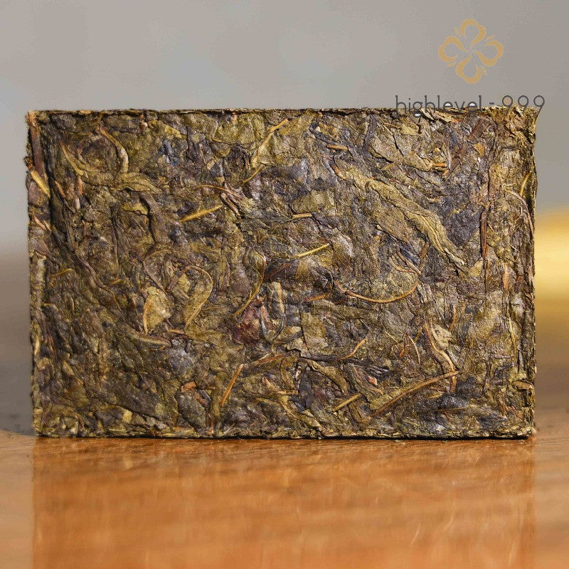 250g Raw Puer Tea Brick Golden Leaf Yunnan Compressed Aged Old Leaf Tea