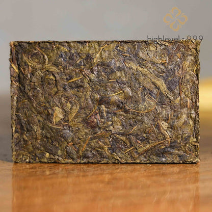 250g Raw Puer Tea Brick Golden Leaf Yunnan Compressed Aged Old Leaf Tea