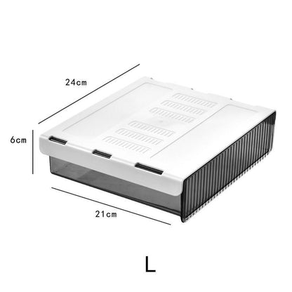 Storage Box Under Table Drawer Desk Stick Stand Hidden Stationery Pen Organizers