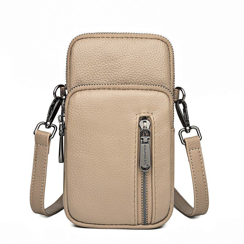 Luxury Handbags Genuine Leather Vintage Shoulder Purse Black/Green Bag 11*19*6CM