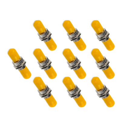 10 Pcs Fiber Optic Adaptor ST to ST Singlemode Single Cable Connector Coupler F