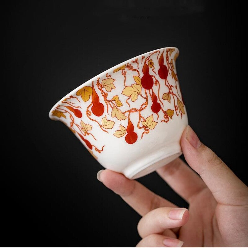 Porcelain Gaiwan Tureen Ceramic Sancai Bowl Chinese Tea Brewer 160ml Saucer Lid