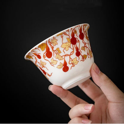 Porcelain Gaiwan Tureen Ceramic Sancai Bowl Chinese Tea Brewer 160ml Saucer Lid