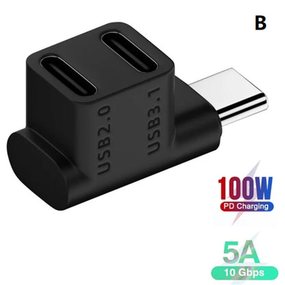 100W 2 Type-C Female to 1 Type-C Male Adapter For Steam Deck Game Console cc