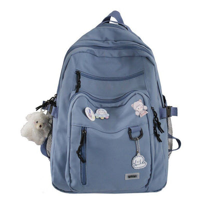 School Bag Multi Pocket Waterproof Nylon Backpack Travel Large Bag 31*19*43 CM