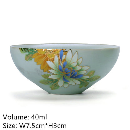Jingdezhen Boutique Tea Cup Porcelain Handmade Cup Of Tea Handpainted Floral Cup