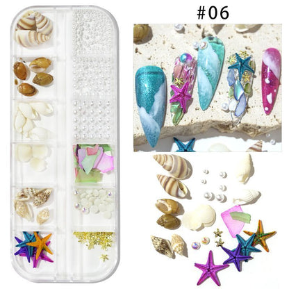 Nail Art Charms Flakes Abalone 3D Irregular Slice Shell Stone DIY Manicure Decor