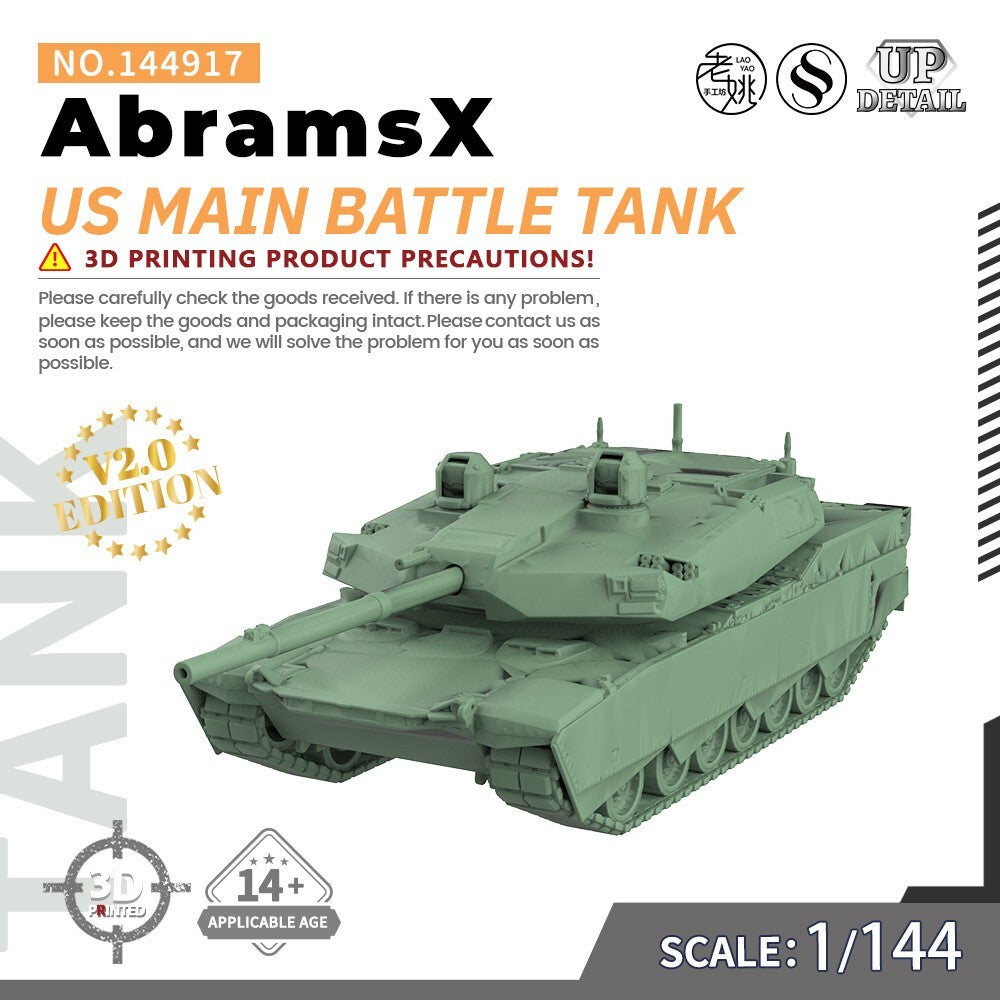 SSMODEL SS144917 1/144 Military Model Kit US AbramsX Main Battle Tank